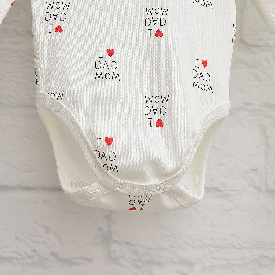 Комплект детской одежды Blanka Люблю папу маму молочный р.68-74 110935