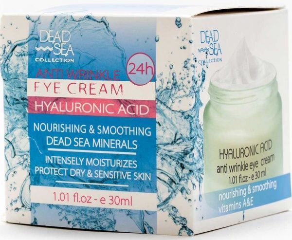 Крем для шкіри навколо очей Dead Sea Collection для шкіри навколо очей проти зморшок з гіалуроновою кислотою