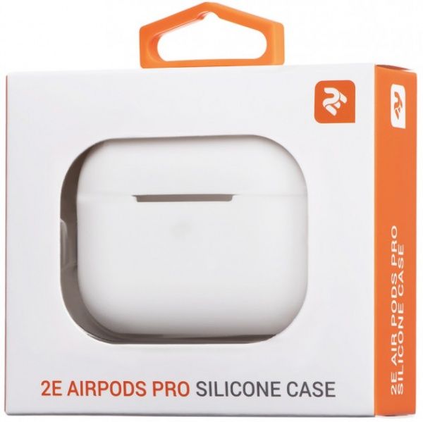 Чохол для навушників 2E для Apple AirPods Pro Pure Color Silicone 2.5 мм white (2E-PODSPR-IBPCS-2.5-WT) 