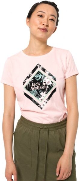 Футболка Jack Wolfskin TROPICAL SQUARE T W 1806931-2057 L світло-рожевий