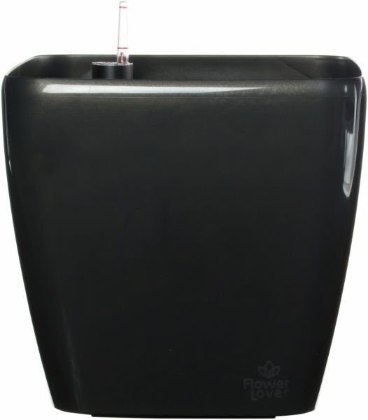 Горшок пластиковый Plastkon Flower Lover Quadrato квадратный 37л антрацит 