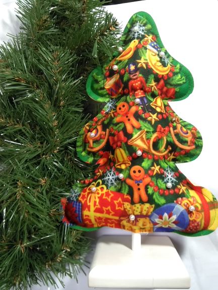 Прикраса новорічна на підставці Ялинка пряники з перлинами 30 см 