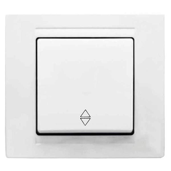 Вимикач прохідний одноклавішний Gunsan Moderna без підсвітки 16 А 250В IP20 білий