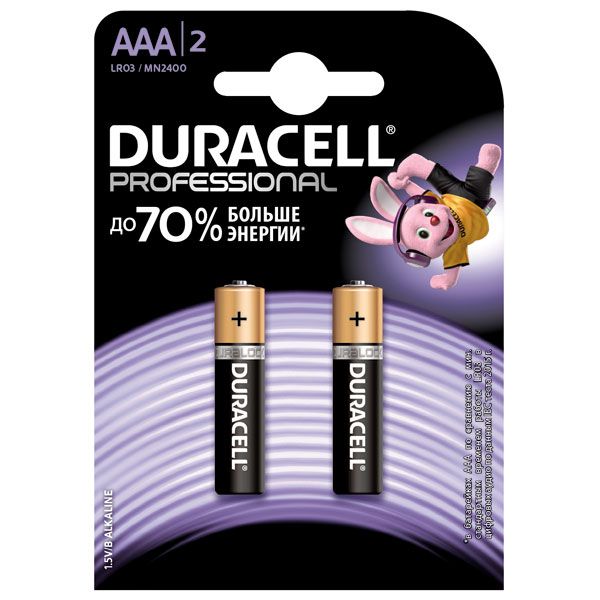 Батарейки Duracell Professional AAA (LR03, 286) 2 шт. (81578679) 