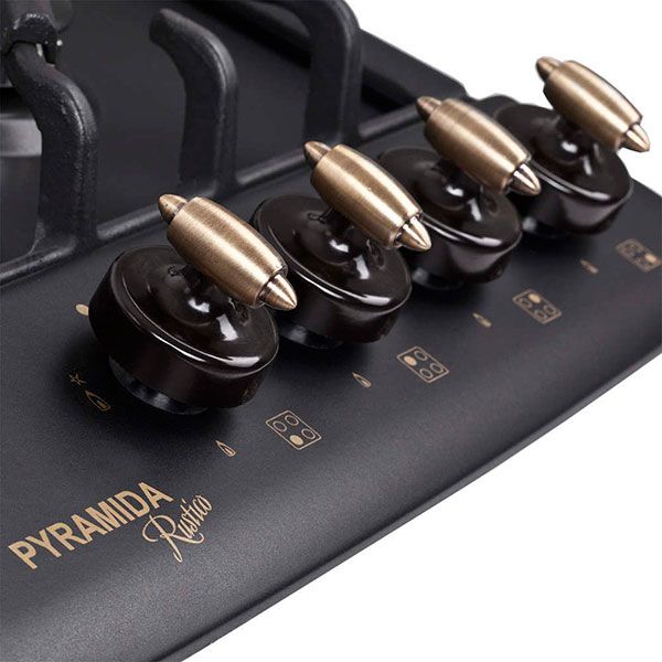 Варильна поверхня газова Pyramida PF 640 STEL-E/A Rustico black