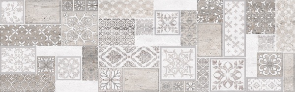 Плитка InterCerama Atrium Декор сірий Д 186071 25x80 