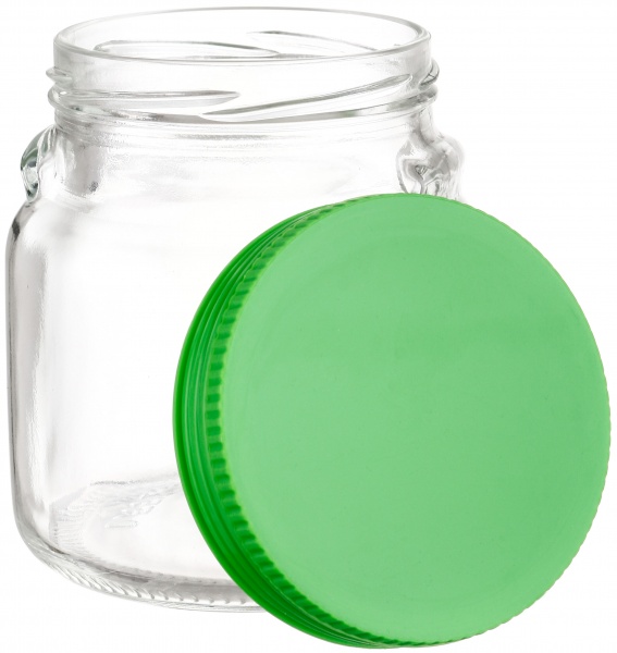 Банка стеклянная 550 мл с пластиковой крышкой Италия 1554Н