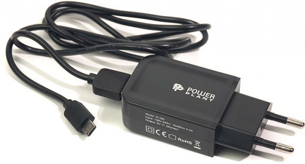 Мережевий зарядний пристрій PowerPlant W-280 micro USB 