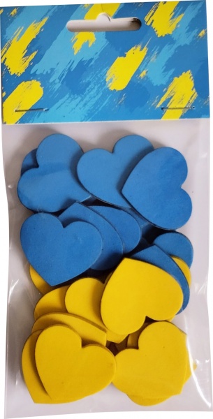 Наклейки из фоамирана Сердца 20 шт. Аплі-Краплі