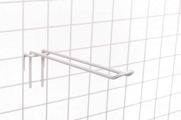 Крючок двойной 200 мм 10шт. белый