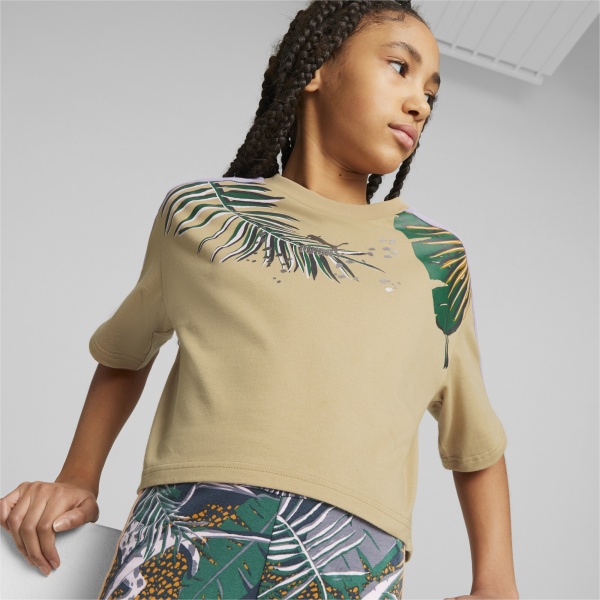 Футболка Puma T7 VACAY QUEEN GRAPHIC TEE G 53866989 р.152 бежевый