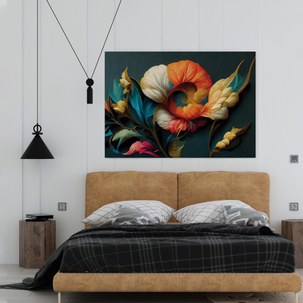 Картина на холсте Позолоченные цветы 80x110 см WS Holst 2197145245 