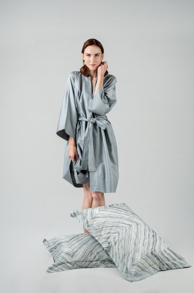 Комплект постельного белья Novel Dunes семейный голубой с рисунком Decoflux 