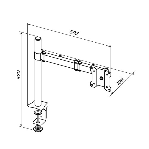 Крепление для монитора Valore MDMR-211 поворотно-наклонные 17