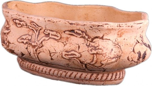 Горщик керамічний Ладья овальний бежевий 