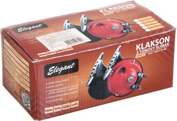 Сигнал звуковой воздушный Elegant улитка 100 730 красный с синим