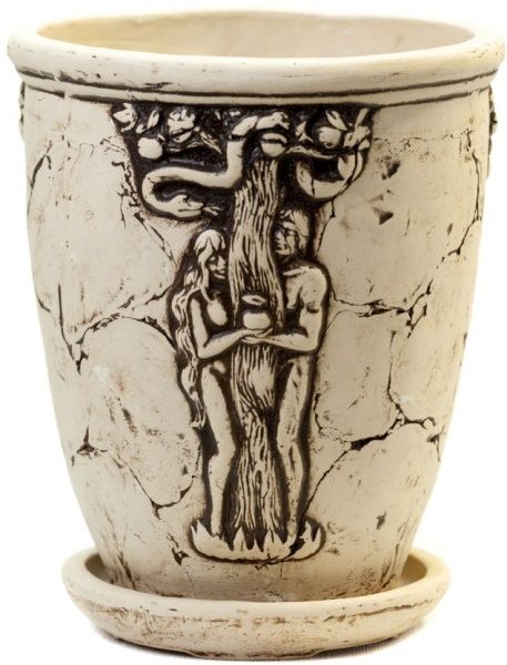 Горшок керамический Эдем круглый 3,8л бежевый 