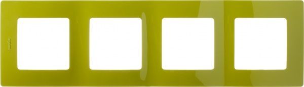 Рамка чотиримісна Etika 672544 універсальна зелена папороть