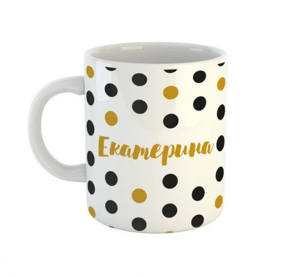 Чашка Black&Gold «Екатерина» Be Happy