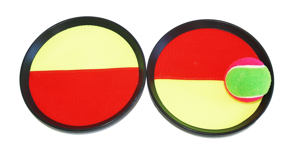 Іграшковий набір м'яч тенісний та 2 тарілки з липучками