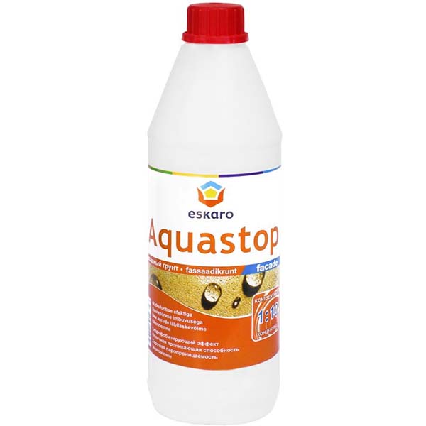 Ґрунтовка водовідштовхувальна Eskaro Aquastop Facade концентрат 1:10 1 л
