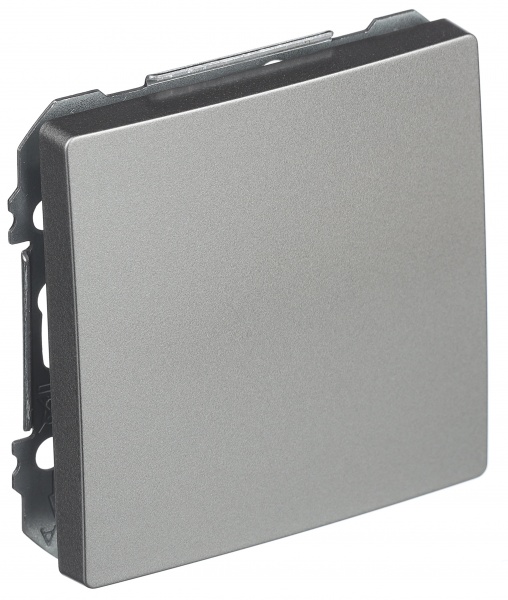 Вимикач прохідний одноклавішний Siemens Style без підсвітки платина металік 5TG72705PM00