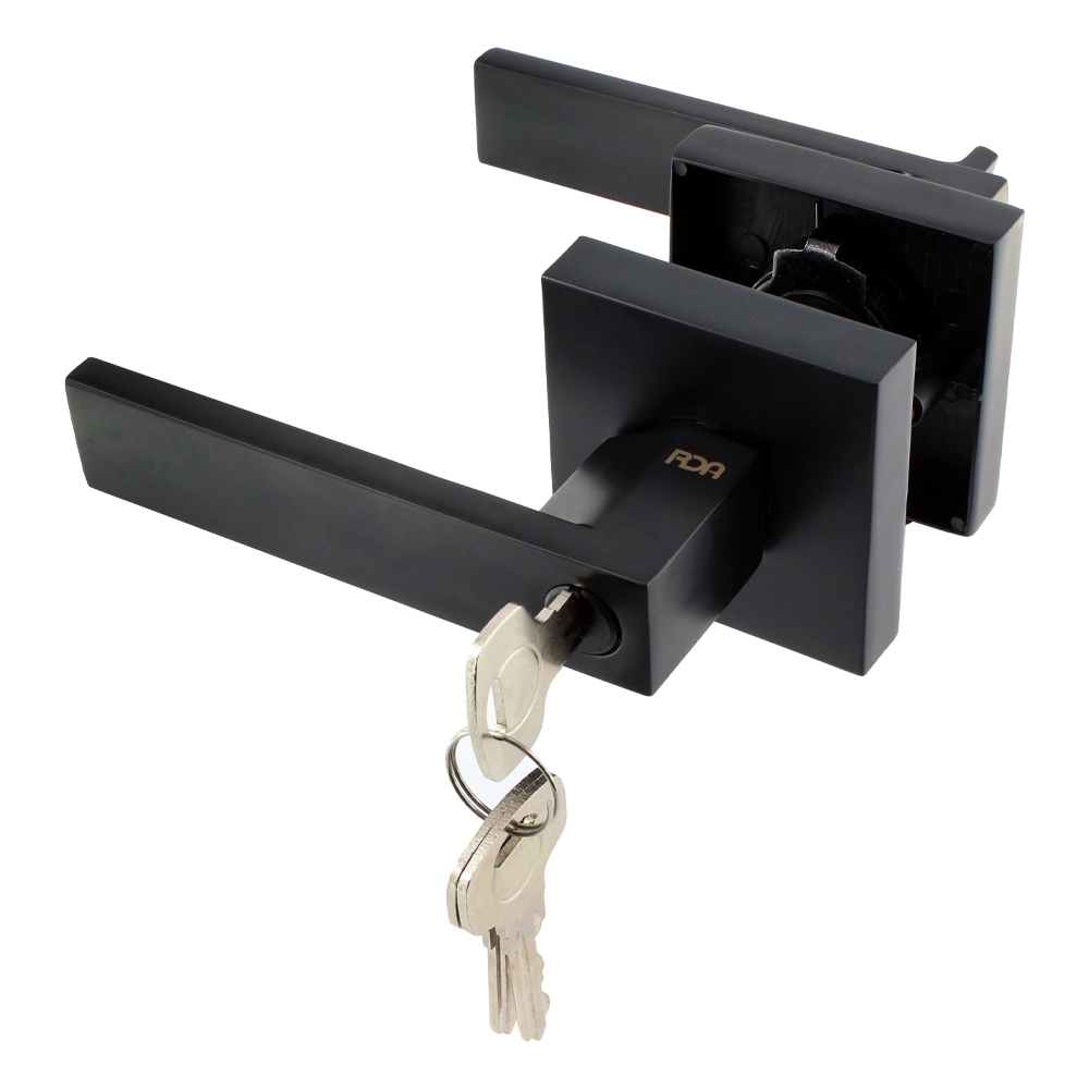 Ручка на розетці RDA ZN3201 ключ-фіксатор матовий чорний