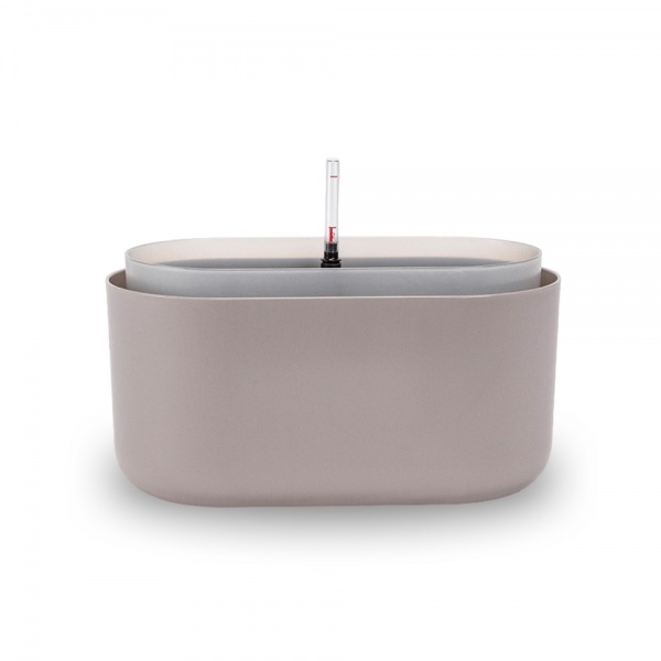 Вазон пластиковий Plastia з системою автополиву Tolita 30,5 см круглий 3,2 л сірий (1909773007) 