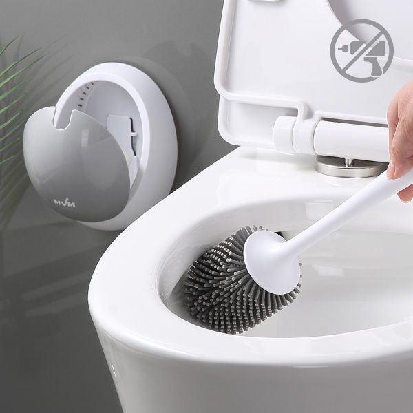 Ершик для унитаза MVM BP-21 белый с серым