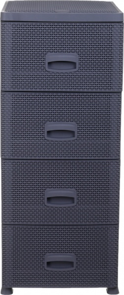 Комод пластиковий RIO 8515BR на 4 шухляди DROP коричневий 894x368x431 мм