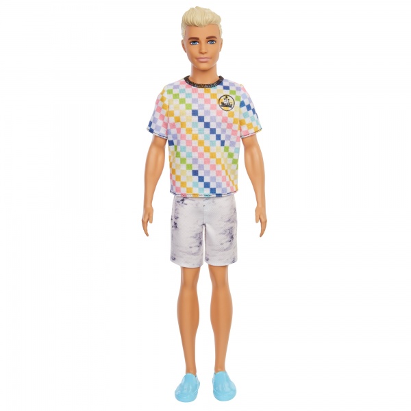 Кукла Barbie Кен Модник в клетчатой футболке