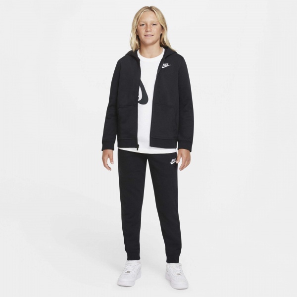 Джемпер Nike B NSW FT CLUB FZ DD1698-010 р. S черный