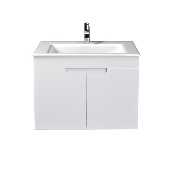 Тумба подвесная Мойдодыр Смарт 70-А с умывальником Амальфи 70