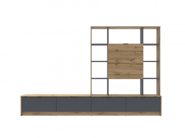 Стінка Капрі Doros графіт/дуб тахо 