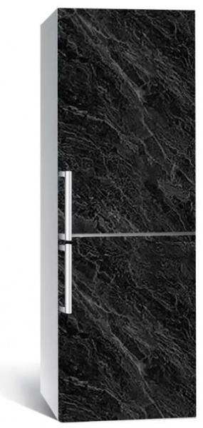 Наліпка на холодильник Zatarga Чорний мармур 01 Z184120hl 65x200 см