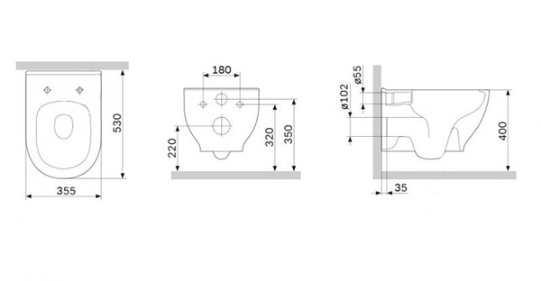 Унитаз подвесной AM.PM Like C801701SC с сиденьем