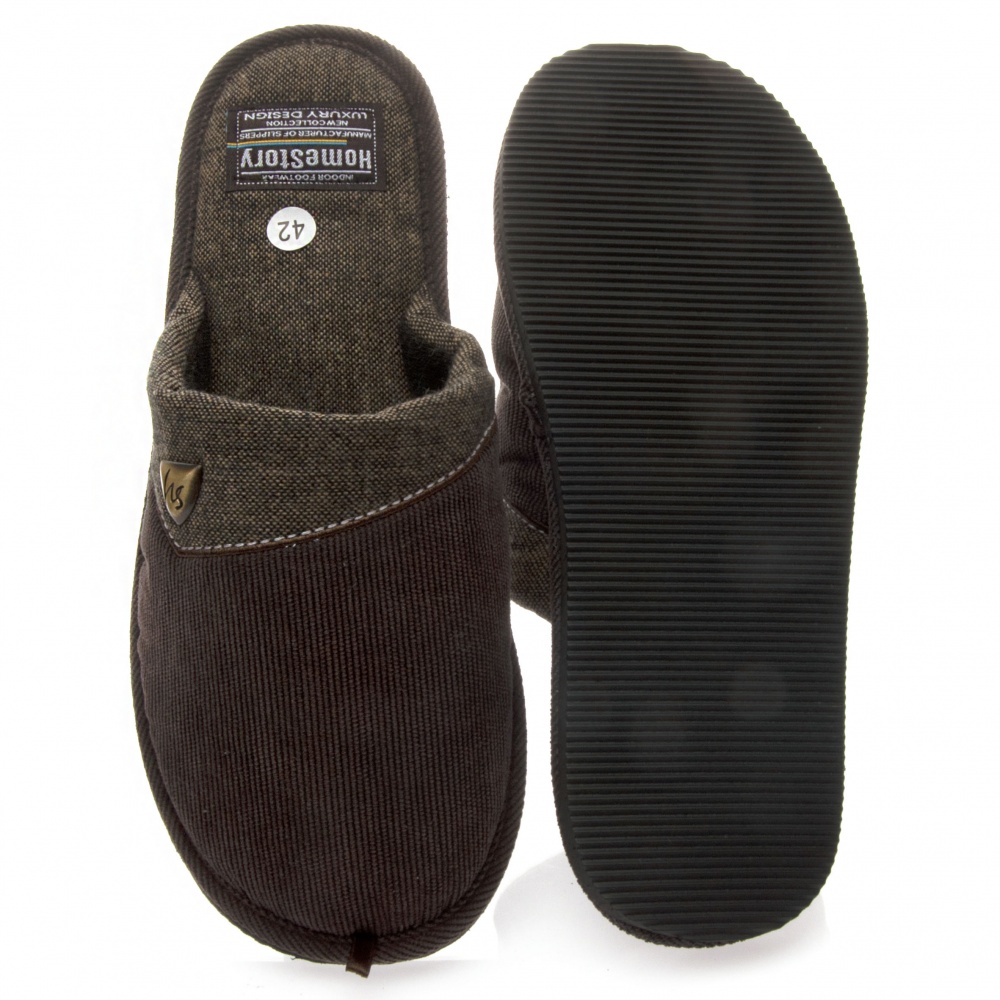 Тапки домашние Home Story 231081-11 р.45 коричневый