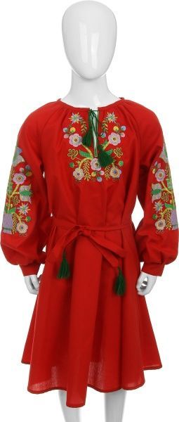 Платье Эдельвика р.146 красный 91-19/00 