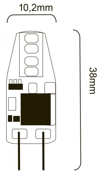 Лампа светодиодная Hopfen 2,5 Вт капсульная прозрачная G4 12 В 2800 К 