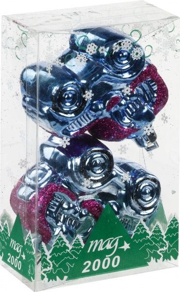 Набор елочных игрушек Машинки 032310 d55 мм 5,5 см 2 шт./уп. 