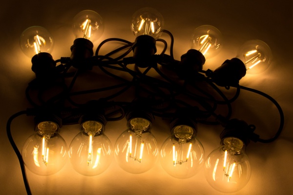 Электрогирлянда с двумя нитками (930042) филаментная (LED) 10 ламп 8,4 м 