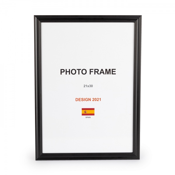 Рамка для фото 1 фото 21х30 см черный матовый 