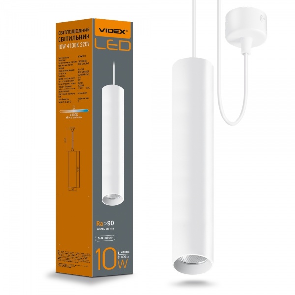 Світильник точковий Videx LED 4100 К білий 26482 