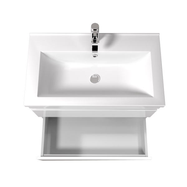 Тумба Мойдодир Soft White 80 з умивальником Cosmopolitan 80 підлогова