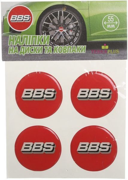 Наклейка TERRAPLUS на колпаки и диски BBS 55 мм