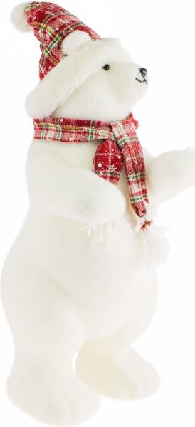 Декоративная фигура Мишка в шапке и шарфике 57 см 