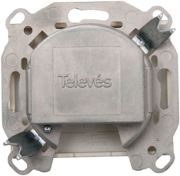 Розетка TV+R+SAT оконечная Siemens Iris алюминий меркурий 2918 MA