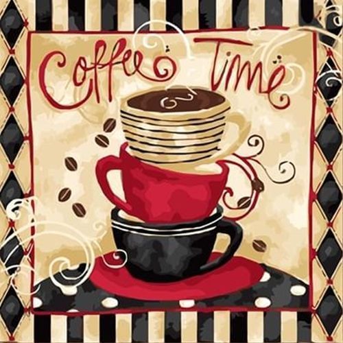 Набір для творчості зі стразами на підрамнику Coffe time 30x30 см Діамантові ручки 