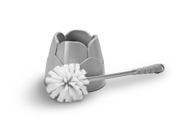 Йоржик для унітаза VOLVER Lotus сірий 20703