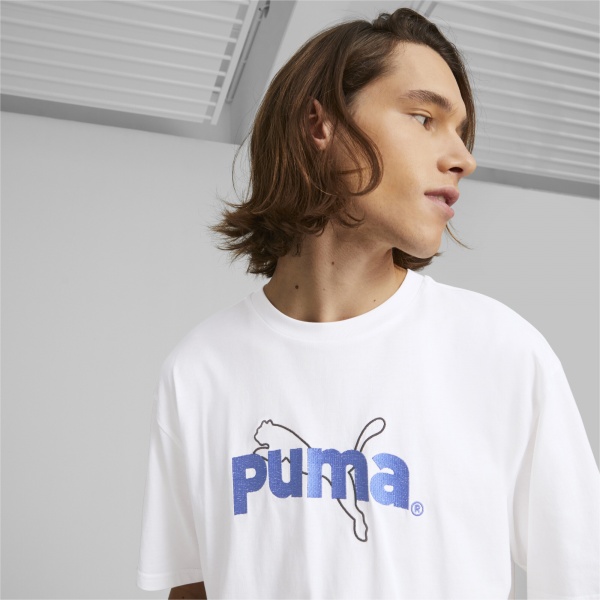 Футболка Puma PUMA TEAM GRAPHIC TEE 53825602 р.S белый